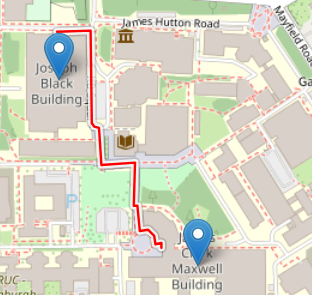 Route between JCMB and Joseph Black